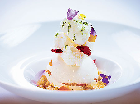 #50 Food Skyve in a Wine Bistro Mango & Cheese Semifreddo
