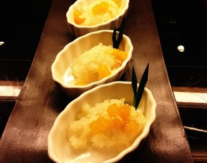 Thai desserts mango sticky rice