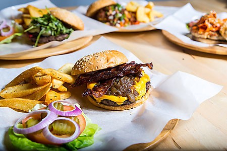 Burgers fries gastrobar third & sixth restaurant bar dining cuisine western food
