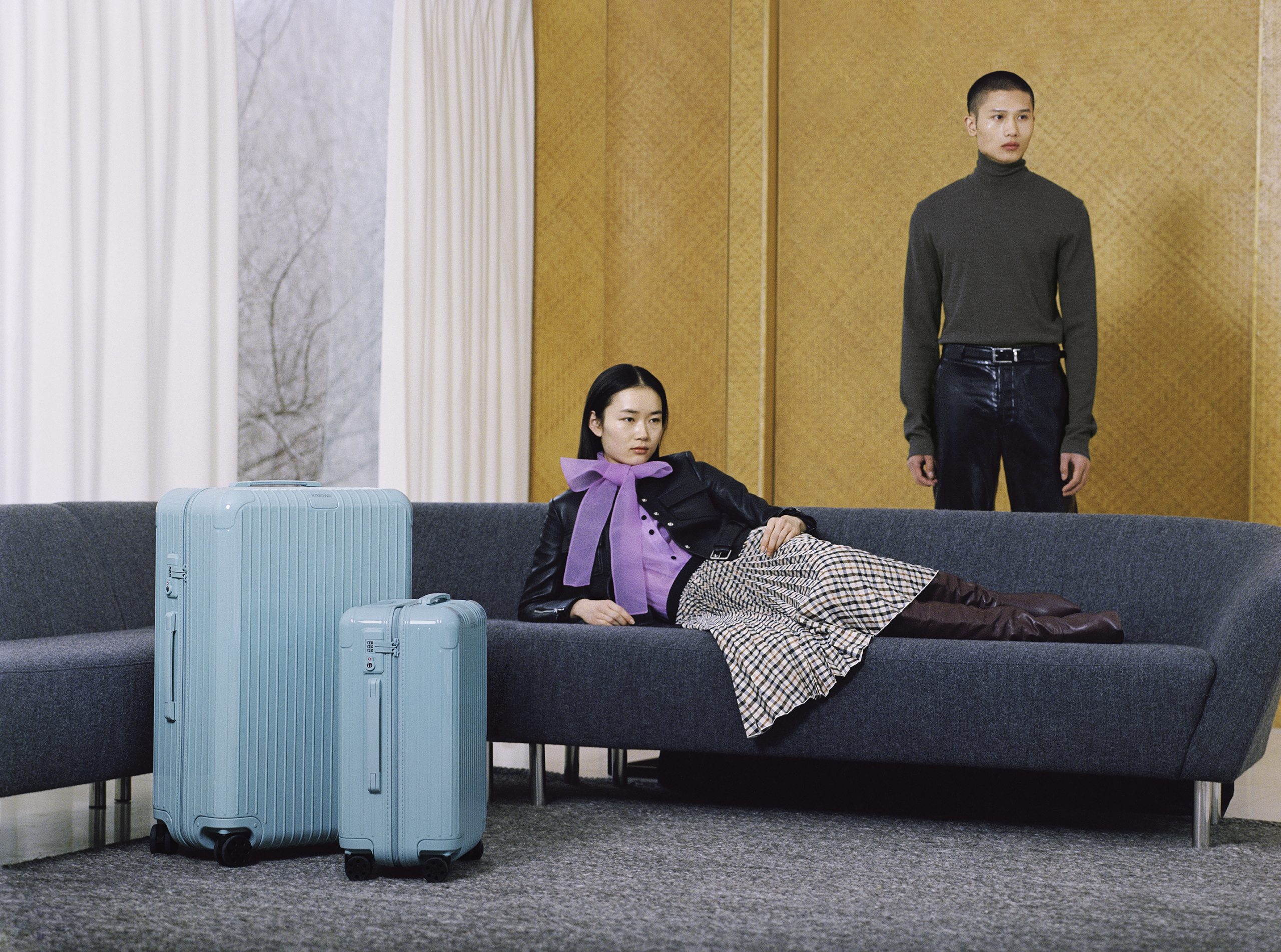 RIMOWA Essential Check-in L in Glacier & Essential Cabin in